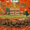 Beautiful New England In The Fall Paint By Numbers