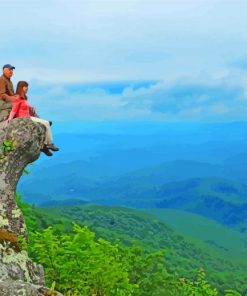 Couple On Blowing Rock Paint By Numbers