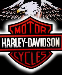 Eagle Harley Davidson Logo Paint By Numbers