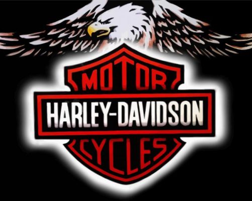 Eagle Harley Davidson Logo Paint By Numbers