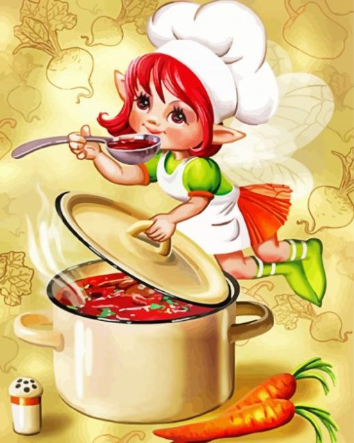 Fairy Girl Chef Paint By Numbers