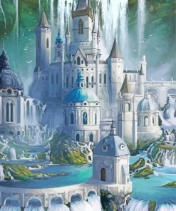 Mythical Castle Falls Paint By Numbers