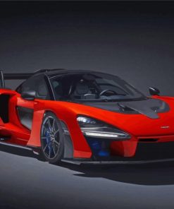 Red Mclaren Senna Paint By Numbers