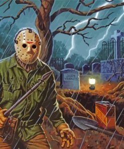 Scary Jason Illustration Paint By Numbers