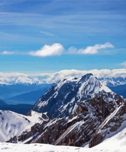 Snowy Zugspitze Paint By Numbers