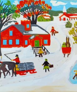 Snowy Day Maud Lewis Paint By Numbers