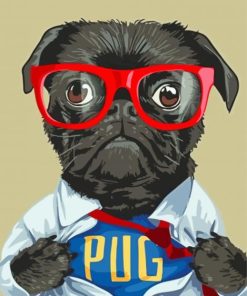 Super Pug Paint By Numbers