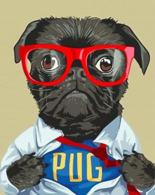 Super Pug Paint By Numbers