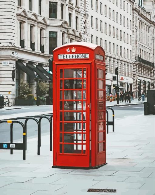 Telephone Box London Paint By Numbers