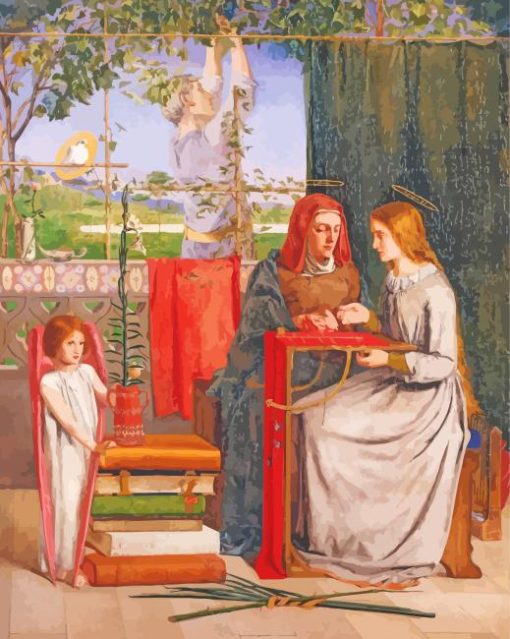 The Childhood Of The Virgin Mary Gabriel Rossetti Paint By Numbers