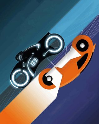 Tron Legacy Illustration Poster Paint By Numbers