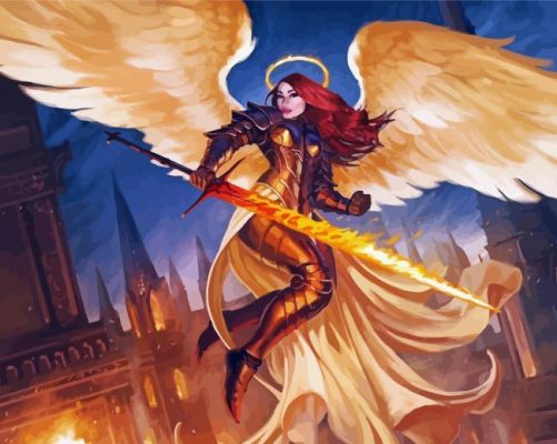 Warrior Female Angel Paint By Numbers