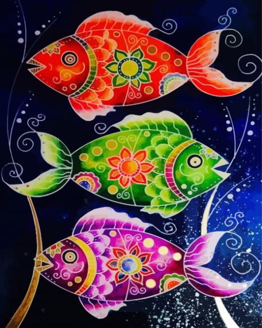 Whimsical Fish Paint By Numbers