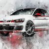 White Gti Golf Paint By Numbers