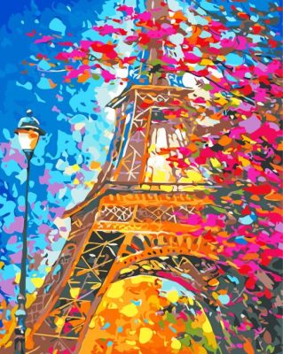 Abstract Eiffel Tower Paint By Numbers