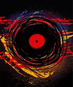 Abstract Vinyl Record Art Paint By Numbers