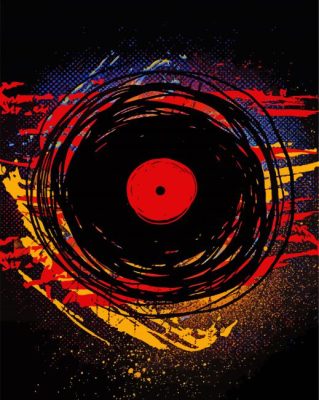 Abstract Vinyl Record Art Paint By Numbers