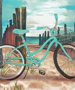 Aqua Beach Bike Paint By Numbers