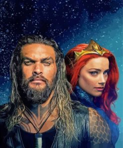 Aquaman And Aquagirl Paint By Numbers