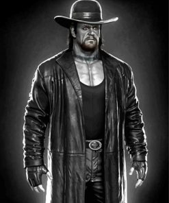 Black And White Mark Calaway Undertaker Paint By Numbers