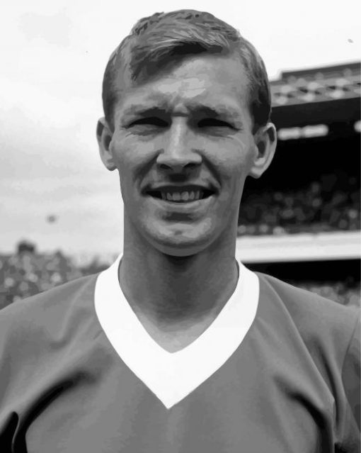 Black And White Young Alex Ferguson Paint By Numbers