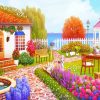 Blooming Garden House Paint By Numbers