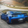 Blue C7 Corvette On The Road Paint By Numbers