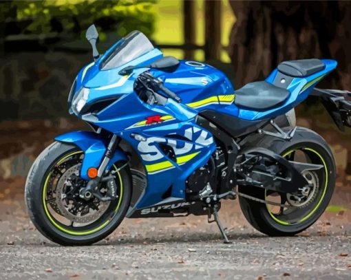 Blue Suzuki Gsxr Paint By Numbers