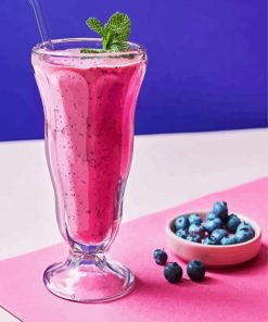 Blueberry Smoothie Paint By Numbers