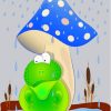 Cartoon Frog And Mushroom Paint By Numbers