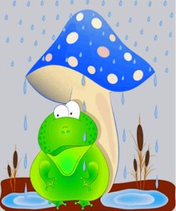 Cartoon Frog And Mushroom Paint By Numbers