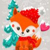 Christmas Fox Paint By Numbers