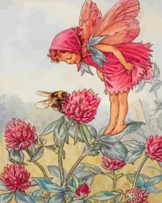 Cicely Mary Barker The Red Clover Fairy Paint By Numbers