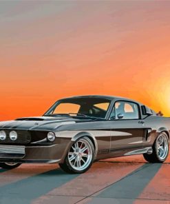 Classic Grey Shelby Mustang Car Paint By Numbers