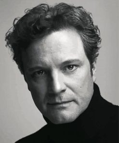 Close Up Black And White Colin Firth Paint By Numbers