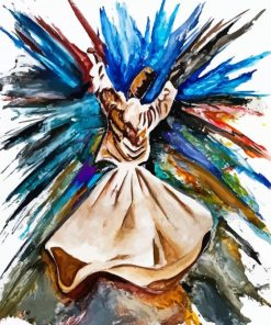 Colorful Whirling Dervish Paint By Numbers