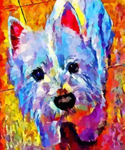 Colorful Westie Dog Puppy Paint By Numbers