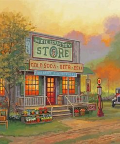 Country Store In Woods Paint By Numbers