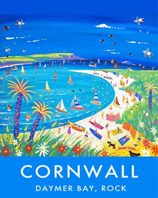 Daymer Bay Cornwall Poster Paint By Numbers