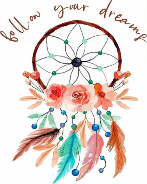 Dreamcatcher Follow Your Dreams Art Paint By Numbers