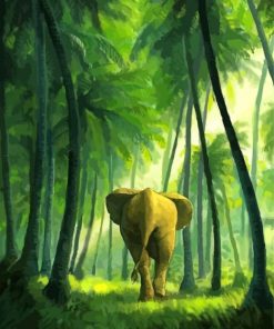 Elephant In The Jungle Paint By Numbers