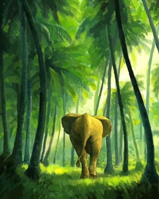 Elephant In The Jungle Paint By Numbers