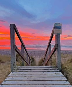 Findhorn Beach At Sunset Paint By Numbers