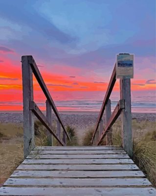 Findhorn Beach At Sunset Paint By Numbers