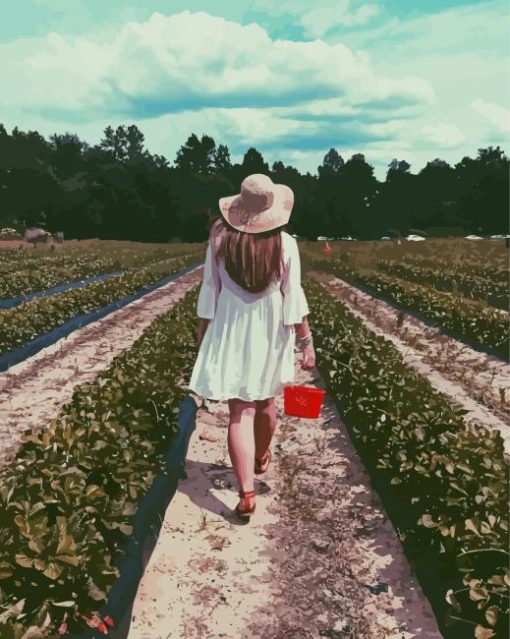 Girl In Strawberry Fields Paint By Numbers