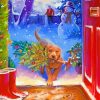 Golden Retriever Don In Christmas Paint By Numbers