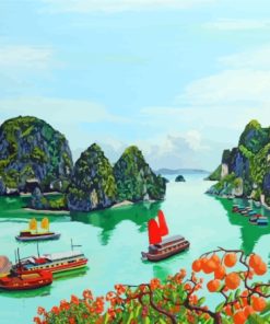 Ha Long Bay Vietnam Boats Paint By Numbers