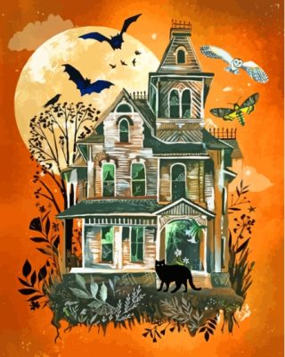 Halloween Haunted Property Paint By Numbers