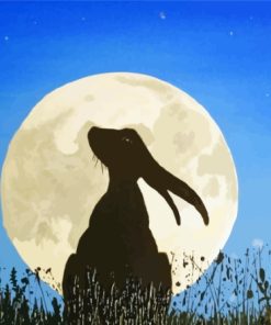 Hare Moon Silhouette Paint By Numbers