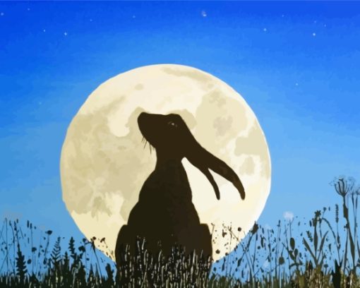 Hare Moon Silhouette Paint By Numbers